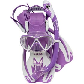 Cressi-Rocks-Pro-Dry-Snorkelling-Set-Lilac-2